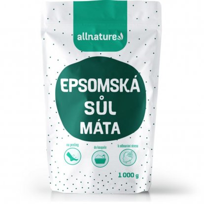 Allnature Epsomská soľ Mäta 1000g