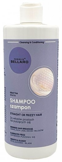 Fergio Bellaro Keratín šampón pre rovné a krepaté vlasy 500ml