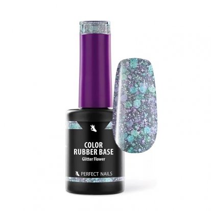 Perfect Nail Rubber Base kaučuková báza Glitter Flower 8ml